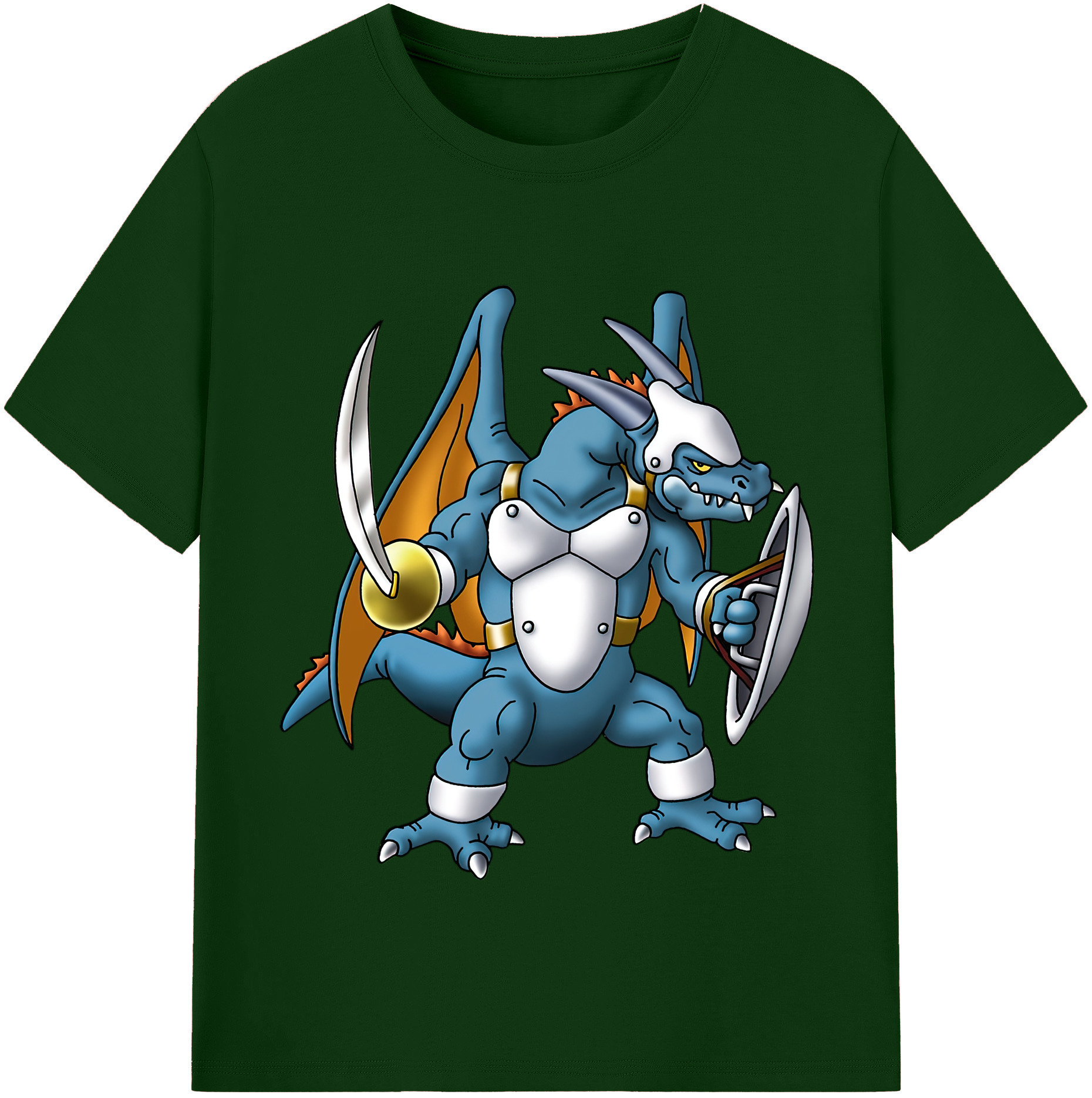 （画像用） ドラゴンクエスト Doragon Kuesuto Dragon Quest 綿100％半袖Tシャツ（フロントプリント）